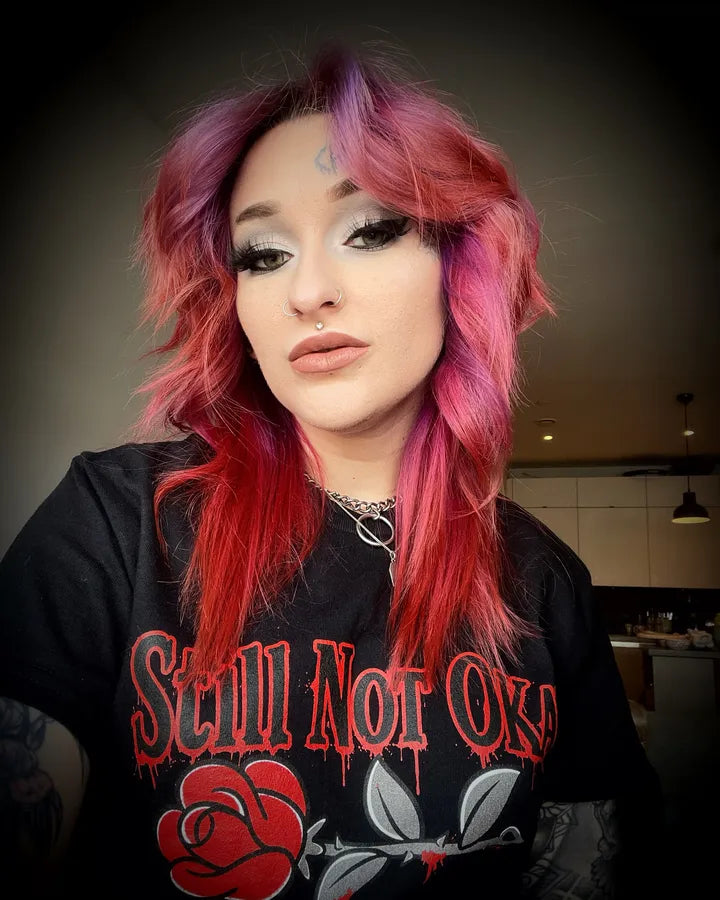 @brutal_planet_ wearing the Helena tee